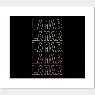 Lamar Name Pattern Posters and Art